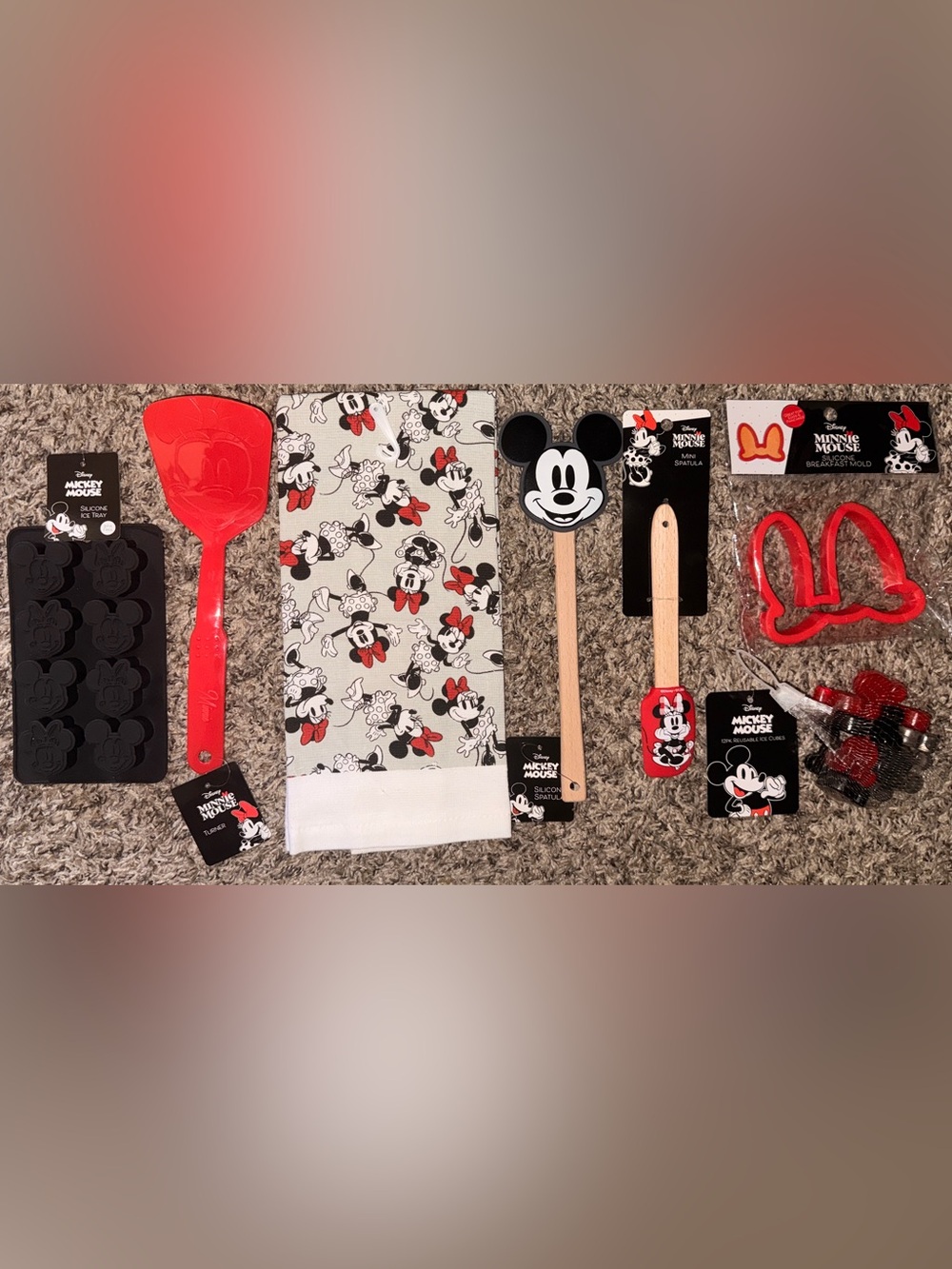 Disney Kids Minnie & Mickey Kitchen Set - Red, Black, White
